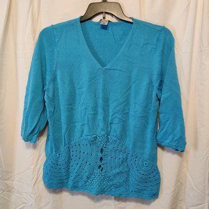 COPY - Turquoise blue womens sweater top size XL